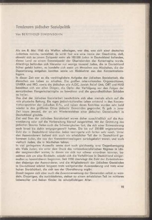 Tendenzen jüdischer Sozialpolitik