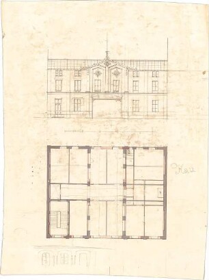 Reiffenstuel, Michael; Landhaus - Grundriss, Aufriss