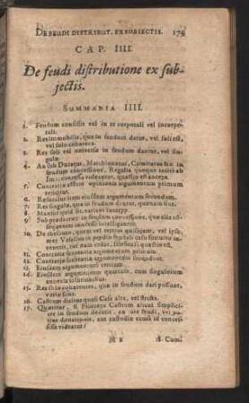 Cap. IIII. De feudi distributione ex subjectis.