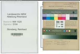 Entnazifizierung Reinhard Storsberg , geb. 27.08.1889 (Arbeiter)
