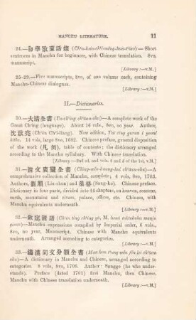 II. - Dictionaries