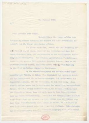 Brief an Robert Oehme : 21.02.1913