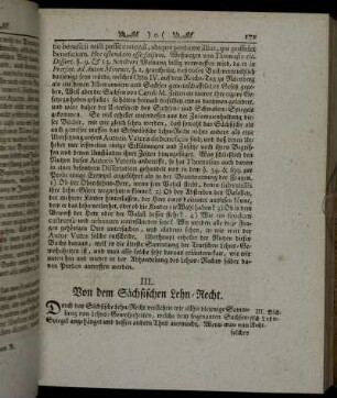 III. Von dem Sächsischen Lehn-Recht. - IV. Von dem Schwäbischen Lehen-Recht.