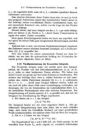 § 17. Verallgemeinerung der Eulerschen Integrale.