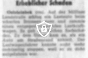 Erheblicher Schaden