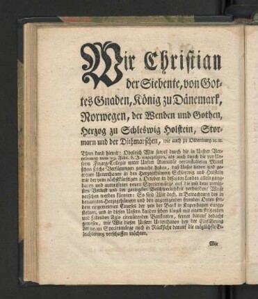 [Placat, betreffend eine bis weiter zugestandene Vergütung ...]