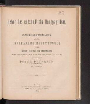 Ueber das entzündliche Hautpapillom.