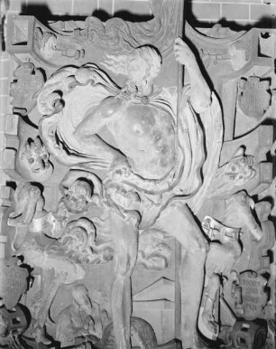 Epitaph eines unbekannten Ehepaares mit Christus als Triumphator