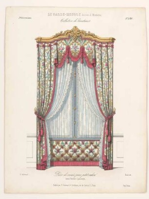 "Decor de croisée pour petite salon. Galerie Bois doré à pans coupés.", aus: Le Garde-meuble
