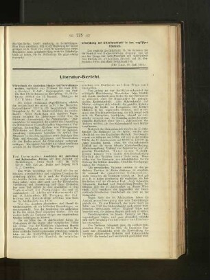 Literatur-Bericht und Koloniale Literatur. XVII