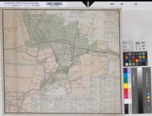 Hörste (Halle) Teilung der Oberen Heide und des Hasenbeins nach 1780 o.M. 45 x 51 kol. Zeichnung kopiert: Mallakowski Spez.Verz. Markenkarten X Nr. 63