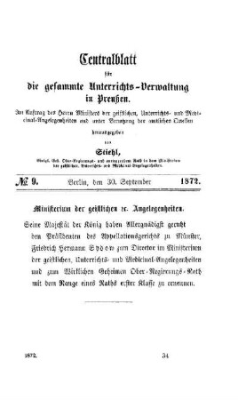 Ministerium der geistlichen etc. Angelegenheiten