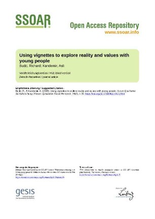 Using vignettes to explore reality and values with young people