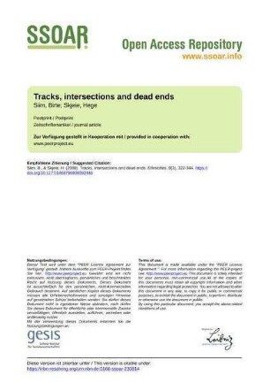 Tracks, intersections and dead ends