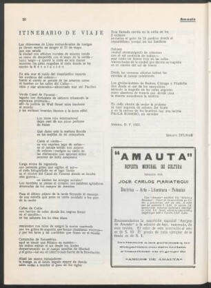 Itinerario de viaje