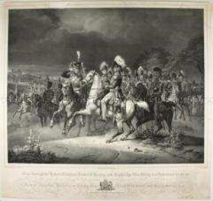 Adolphus-Frederick, Herzog von Cambridge, Vizekönig von Hannover bei einem Manöver Königlich Hannöverscher Truppen