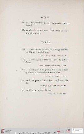 Tapis (Nr. 358 - 362)