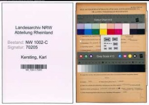 Entnazifizierung Karl Kersting, geb. 30.08.1900 (Vertreter)