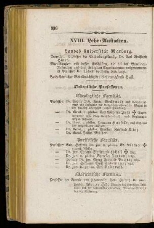 XVIII. Lehr=Anstalten.
