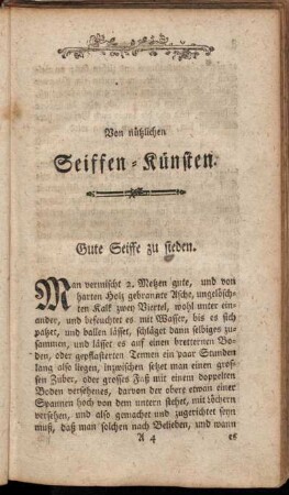 Von nützlichen Seiffen-Künsten.