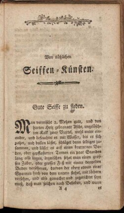 Von nützlichen Seiffen-Künsten.