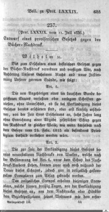 Beilagen zu Protokoll, 89. Sitzung