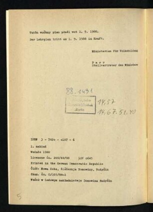 Der Lehrplan tritt ...