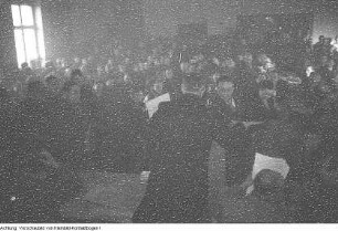 Strasse der Freundschaft Bad Muskau - Rothenburg-Lodenau, Beginn des Fünfjahrplans in Sachsen in Anwesenheit des sächsischen Ministerpräsidenten Max Seydewitz, 7. Dezember 1950