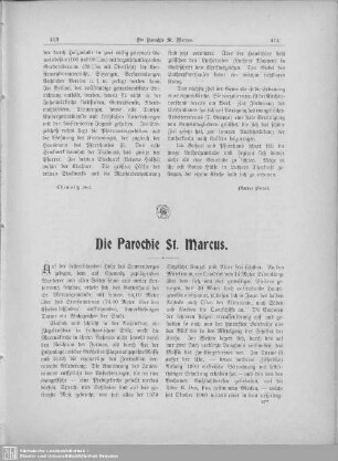 Die Parochie St. Marcus