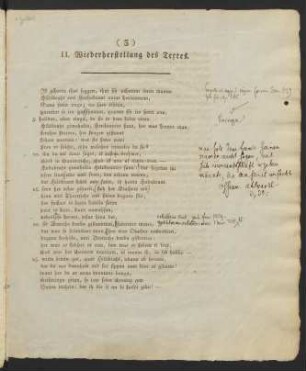 II. Wiederherstellung des Textes.