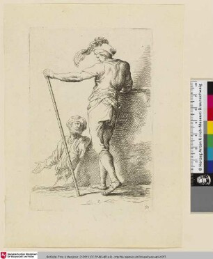 Salvator Rosa Invenit [Rückenfigur eines Mannes einer zweiten Figur zugewandt]