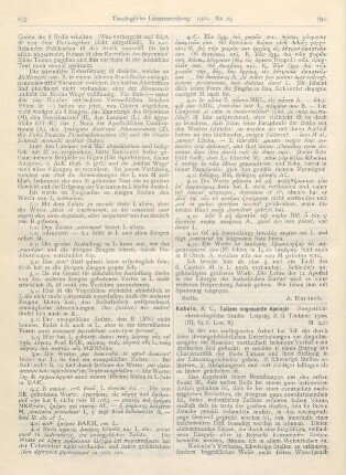 640-643 [Rezension] Kukula, R.C., Tatians sogenannte Apologie
