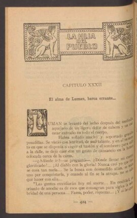 Capítulo XXXII - El alma de Luman, barca errante...