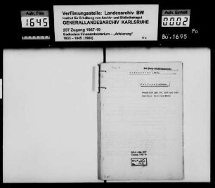 Schnurmann, Nelly, Sozialbeamtin in Karlsruhe Bewerber: Firma Oberrheinische Textilwerke & Co. KG Heim in Karlsruhe Lagerbuch-Nr. 5659 und 5665 Karlsruhe