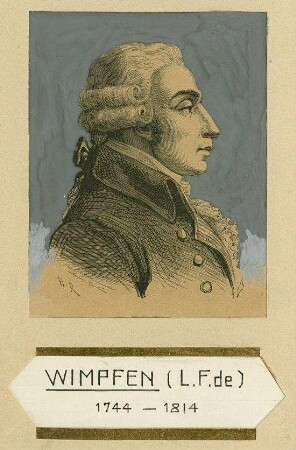 Freiherr Felix (L.) von (de) Wimpfen-Berneburg, elsässischer General in Uniform, Bild in Profil