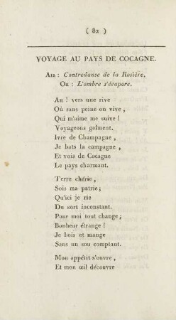 Voyage Au Pays De Cocagne.