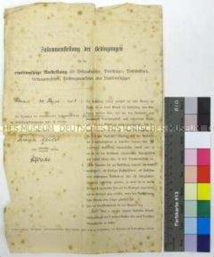 Arbeitsvertrag über eine Landbriefträgerstelle für Franz Weiler beim Postamt in Marburg