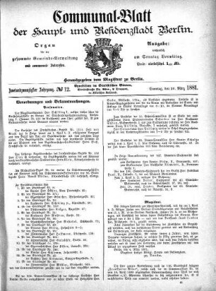 1881,12: No. 12, 20. März 1881