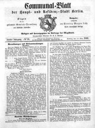1861,10: No. 10, 10. März 1861