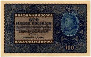 Geldschein, 100 Polnische Mark, 23.8.1919