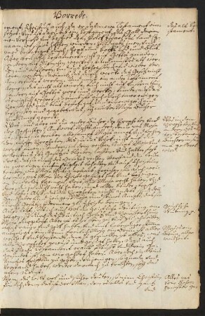 Handschriftliche Ergänzung des fehlenden Schlussteils der Vorrede