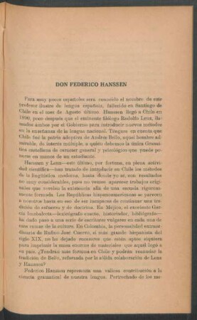 Don Federico Hanssen