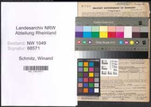 Entnazifizierung Winand Schmitz , geb. 04.07.1893 (Inspektor)