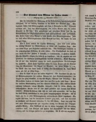 Der Himmel von Mitau im Jahre 1850.