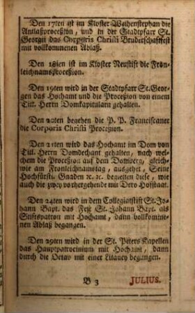 Hochfürstlich-Freysingischer Hof- und Kirchenkalender : auf das Jahr nach der gnadenreichen Geburt Jesu Christi ... mit beygefügtem Schematismo. 1781, 1781