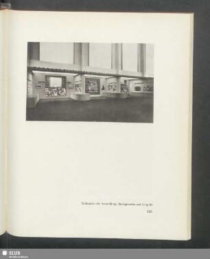 Teilansicht der Ausstellung: Buchgewerbe und Graphik