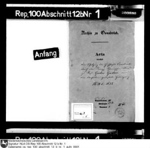 Besetzung des Hochstifts Osnabrück durch schwedische Truppen unter Gustav Gustavson Enthält u.a.: Huldigung; Verhandlungsprotokolle, u.a. aus den Ämtern Fürstenau, Grönenberg, Iburg, Hunteburg und Wittlage; Schreiben der Osnabrücker Kanzlei; Verschiedene Schreiben über Bestallungen; Rechnungen; Schreiben des Joachim Wind über Entlohnung