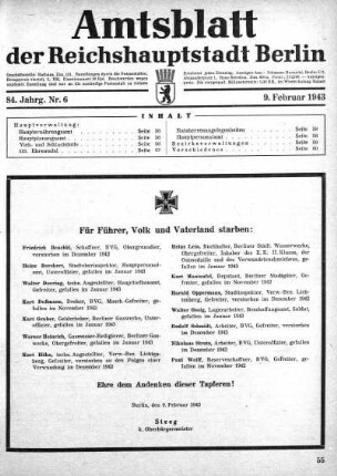 1943,6: Nr. 6, 9. Februar 1943
