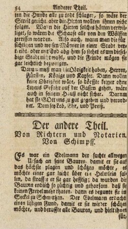 Der andere Theil. Von Richtern und Notarien
