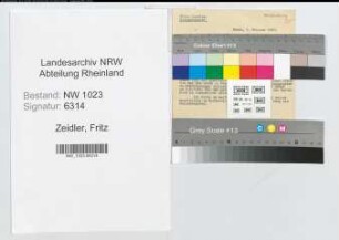 Entnazifizierung Fritz Zeidler , geb. 29.01.1893 (Reichsbahnrat)
